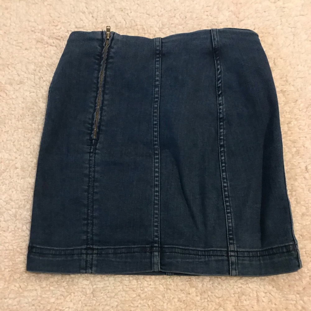 Free People Jean Skirt
